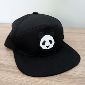 Panda Patch Snapback Hat | Streetwear | Gamer | Fitness | Blocky Black & White